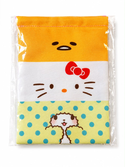 Gudetama x Marumofubiyori & Others Mini Drawstring Bag Japanese Sanrio