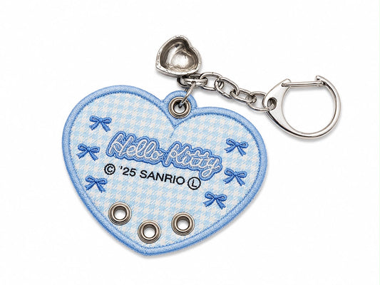 Hello Kitty Blue Japanese Sanrio Embroidered Keychain