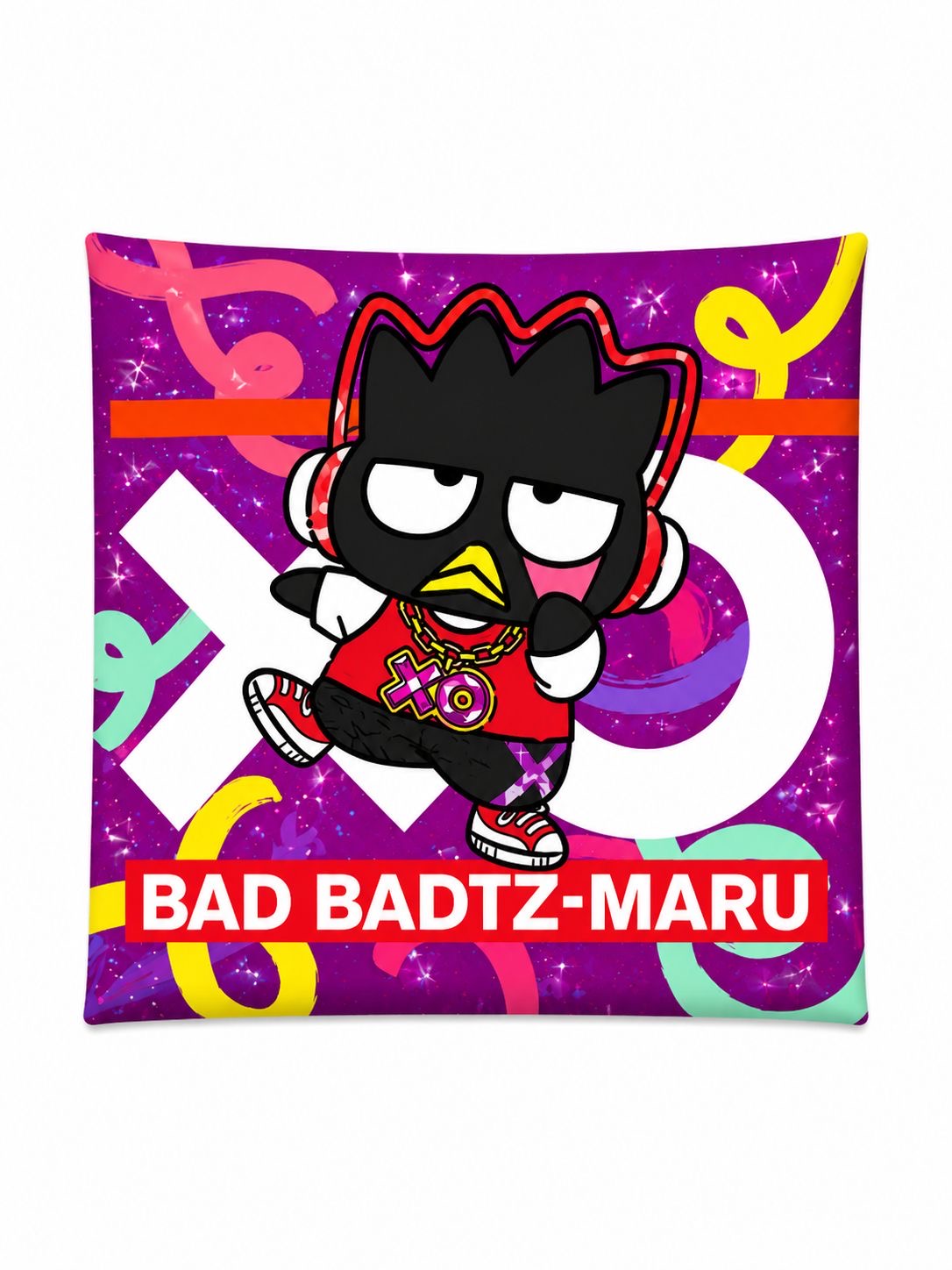 Badtz Maru Square PVC Button Pouch Japanese Sanrio Keychain
