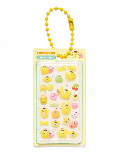 Miniature 3D Bubble Sanrio Sticker Keychain