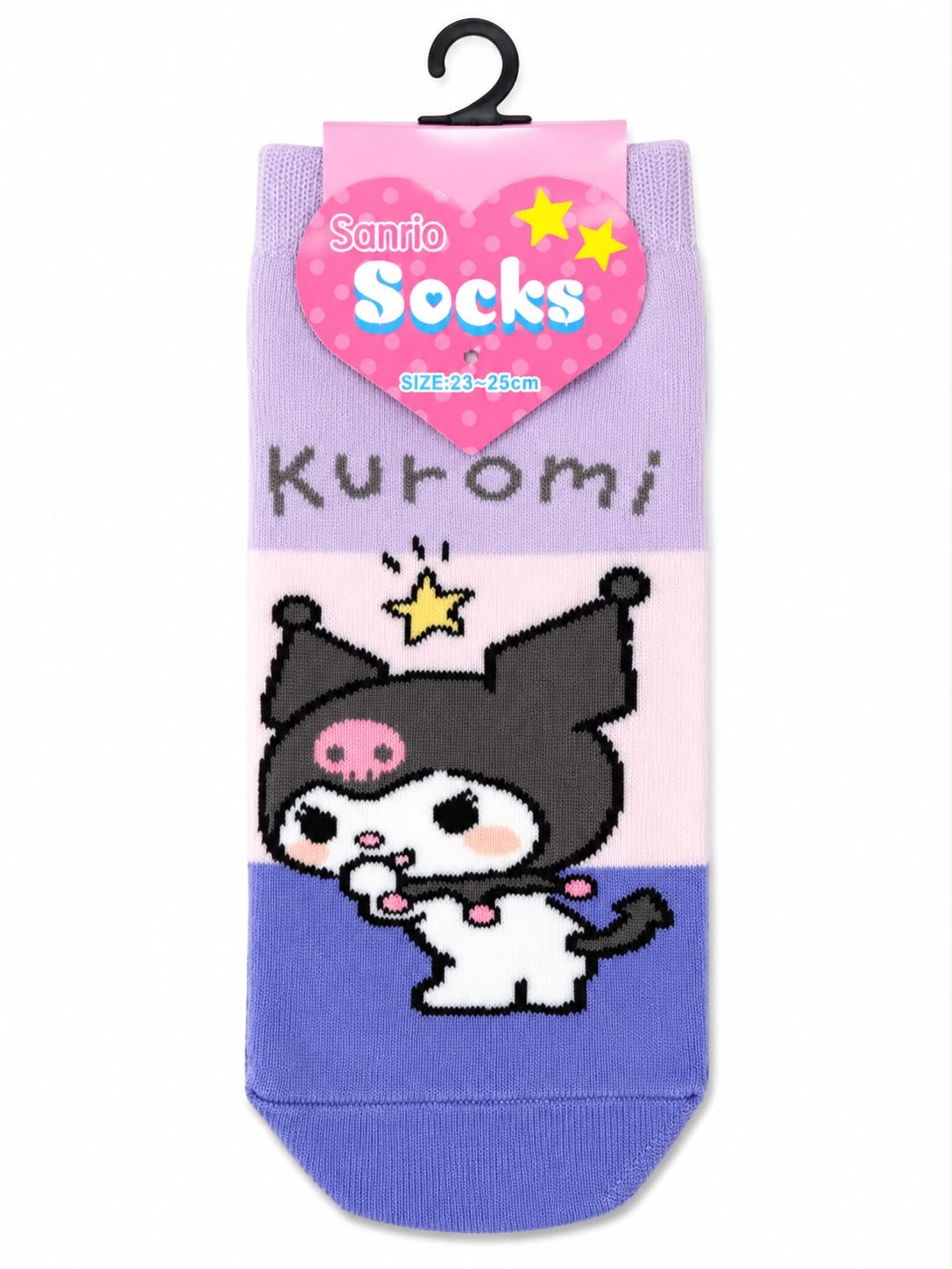 Kuromi Fade Purple Pink 23-25cm Sanrio Socks