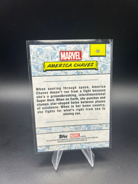 2024 Topps Chrome Marvel America Chavez Sapphire Base