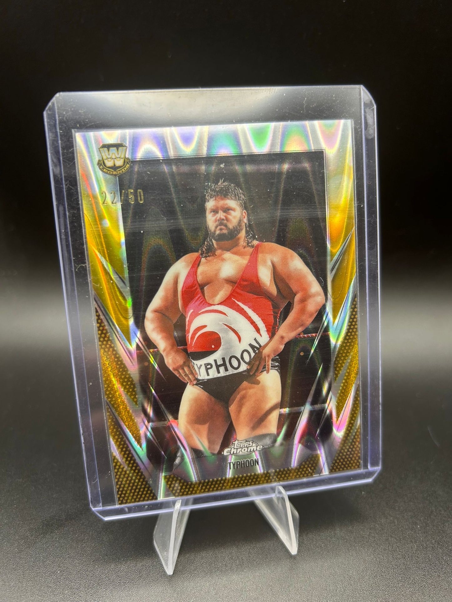 2026 WWE Topps Chrome Typhoon /50 Gold Wave