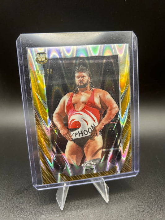 2026 WWE Topps Chrome Typhoon /50 Gold Wave