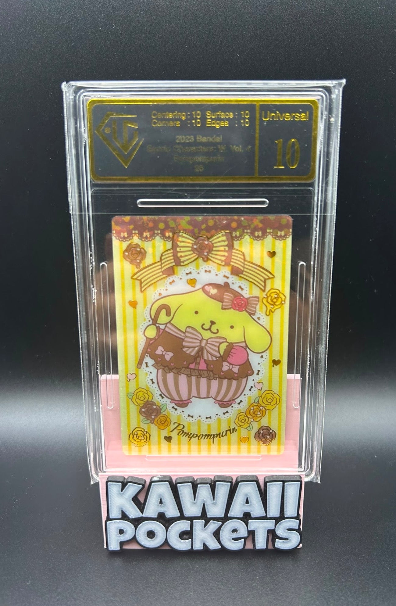 2023 Bandai PomPomPurin Vol.4 | No.26 Japanese Sanrio Wafer Card UGC Graded 10 Slab