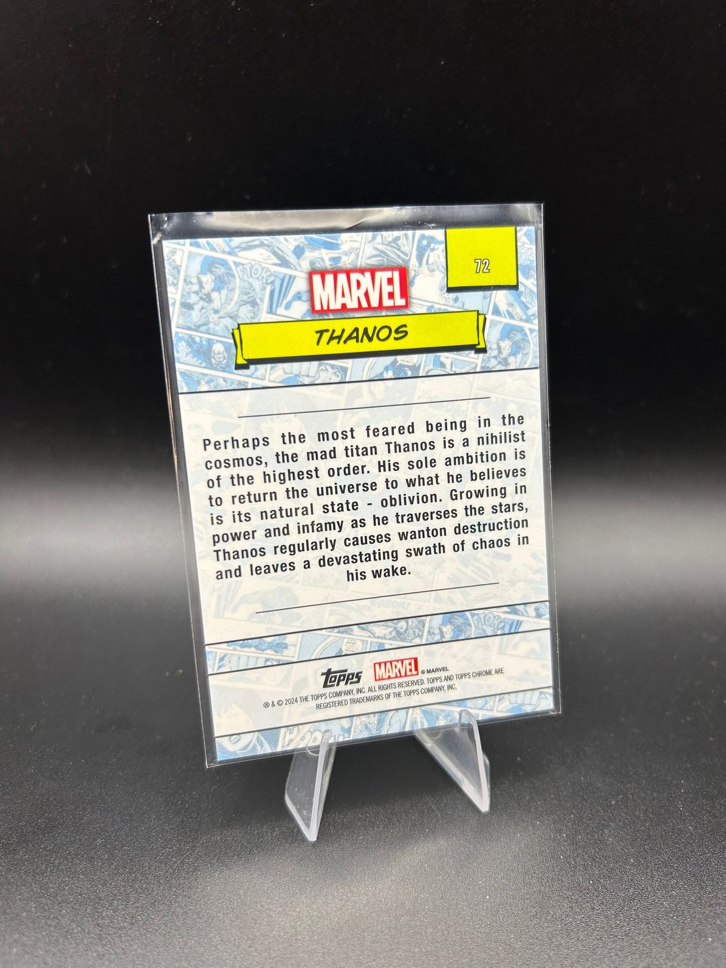 2024 Topps Chrome Marvel Thanos Sapphire Base