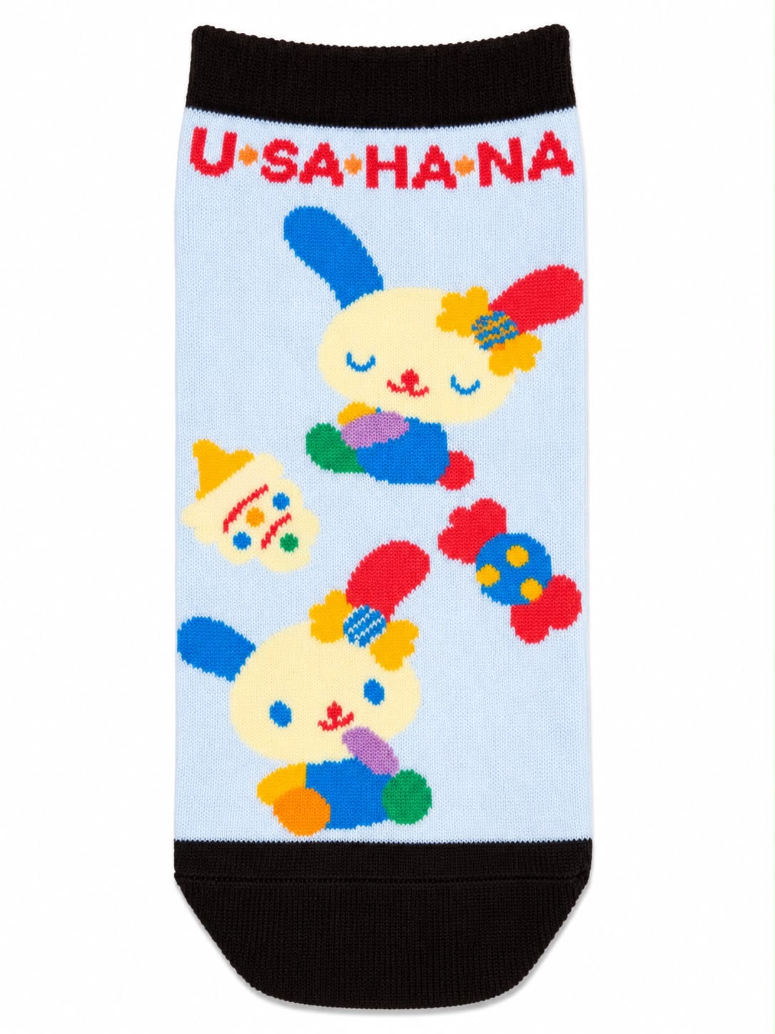 Usahana Blue Rainbow Sweets 22-24cm Japanese Sanrio Socks
