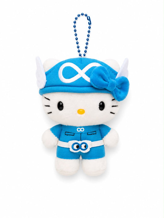 Hello Kitty Blue Infinity Eight Ranger Japanese Sanrio Plush Keychain