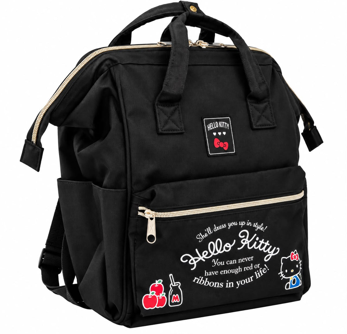 Hello Kitty Black Japanese Sanrio Backpack Bag