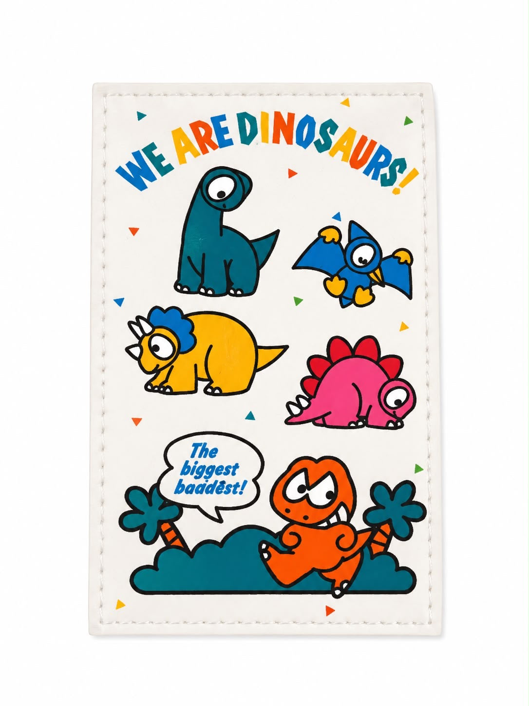We are Dinosaurs Leatherette Card Pouch Japanese Sanrio