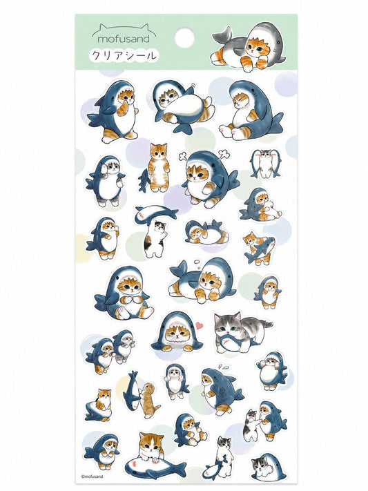 Mofusand Green Shark Sticker Sheet