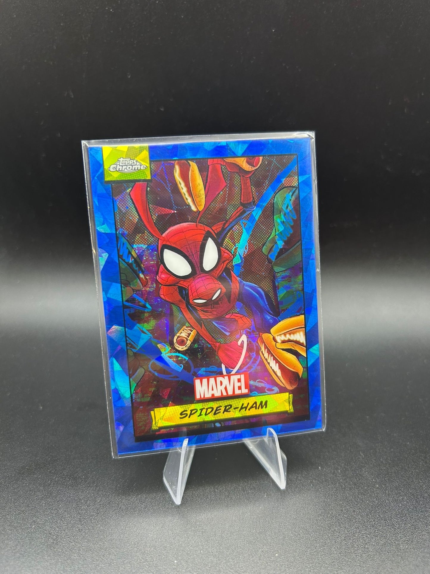 2024 Topps Chrome Marvel Spider-Ham Sapphire Base