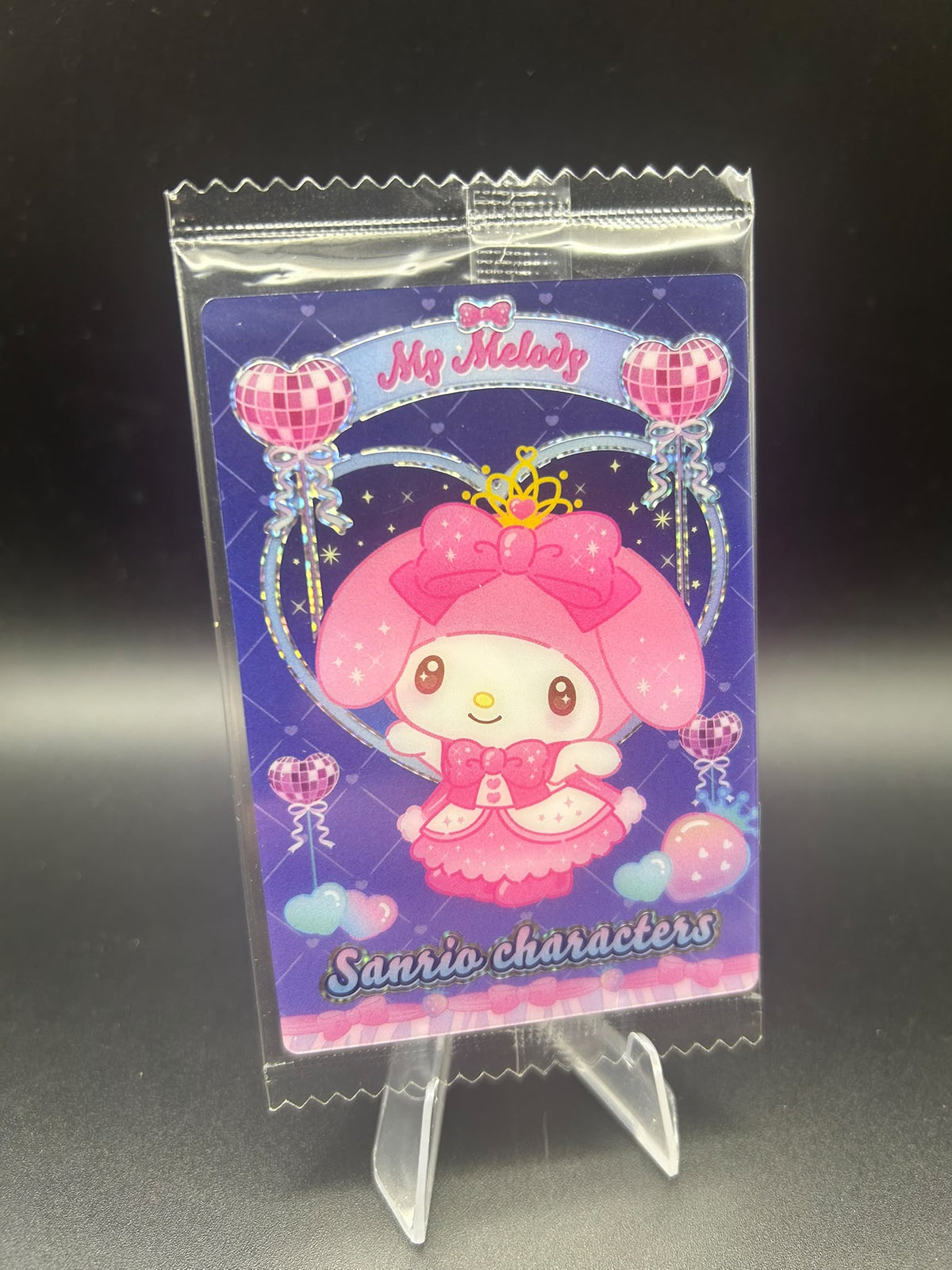 Silver Foil Melody New Year Japanese Sanrio Wafer Card
