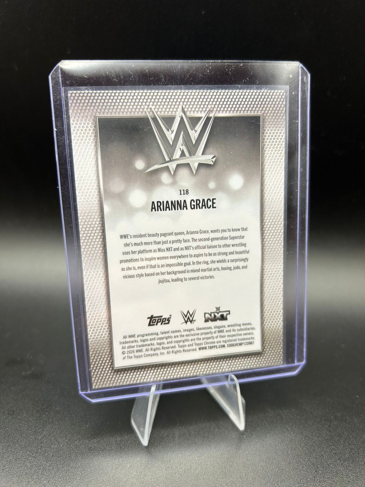 2026 WWE Topps Chrome Logofractor Arianna Grace /99 Green
