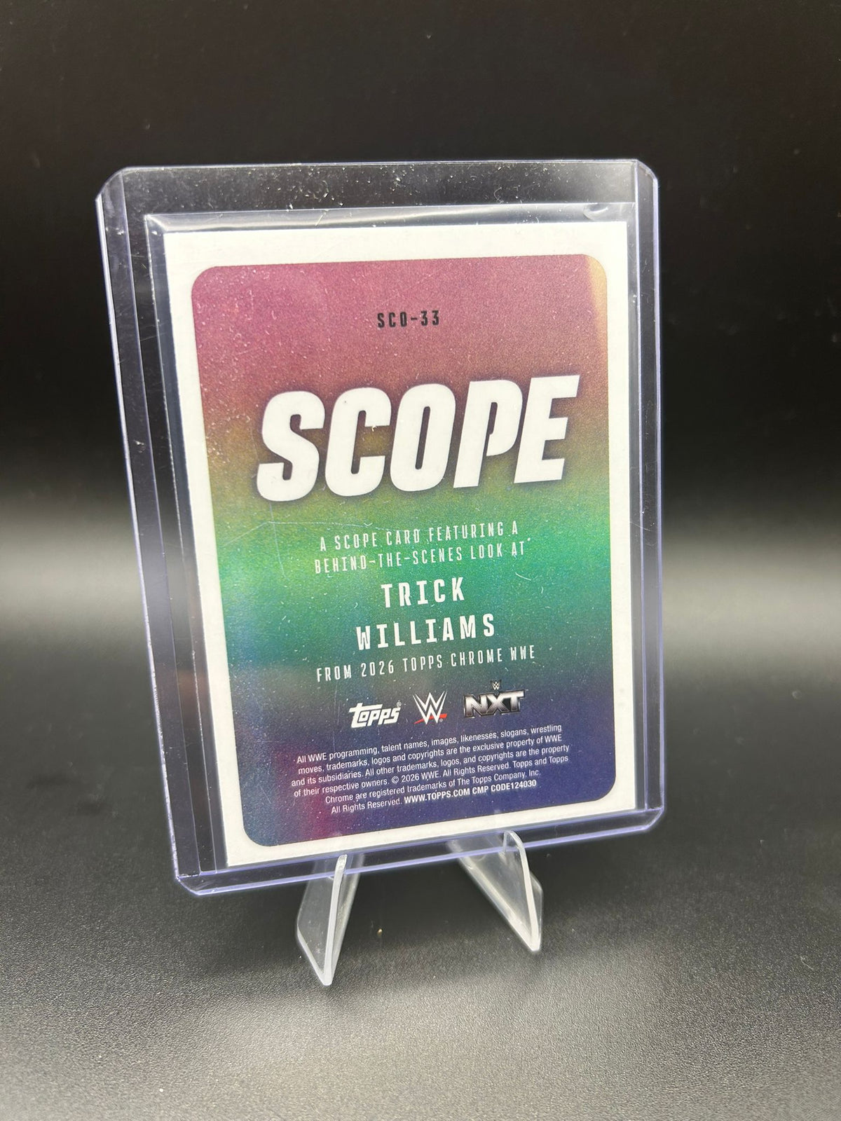 2026 WWE Topps Chrome Trick Williams /150 Blue Scope