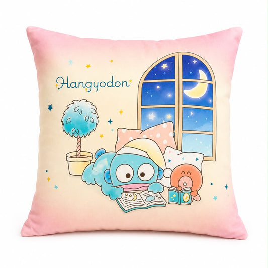 Hangyodon Square Pink Bedtime Japanese Sanrio Cushion