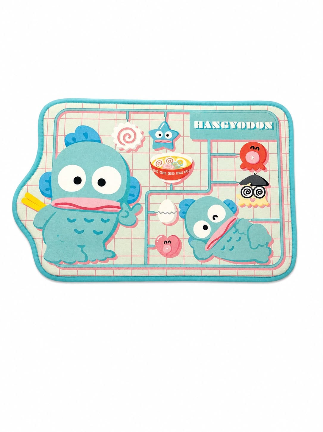 Hangyodon Blue Model Anti-Slip Japanese Sanrio Floor Mat