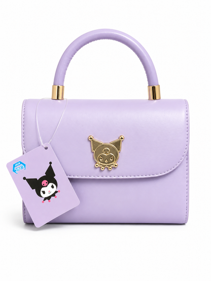 Kuromi Leatherette Japanese Sanrio Hand Bag & Shoulder Strap