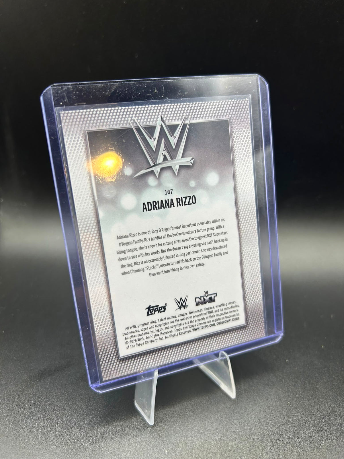 2026 WWE Topps Chrome Logofractor Adriana Rizzo /5 Red