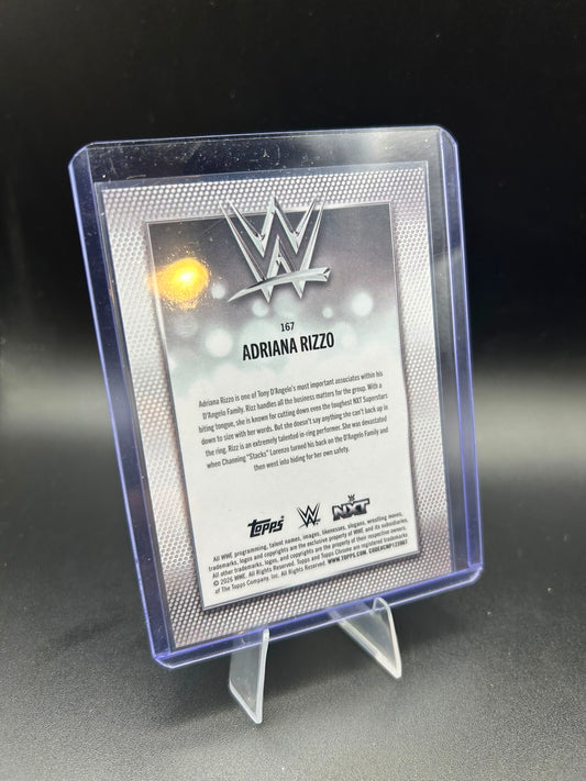 2026 WWE Topps Chrome Logofractor Adriana Rizzo /5 Red