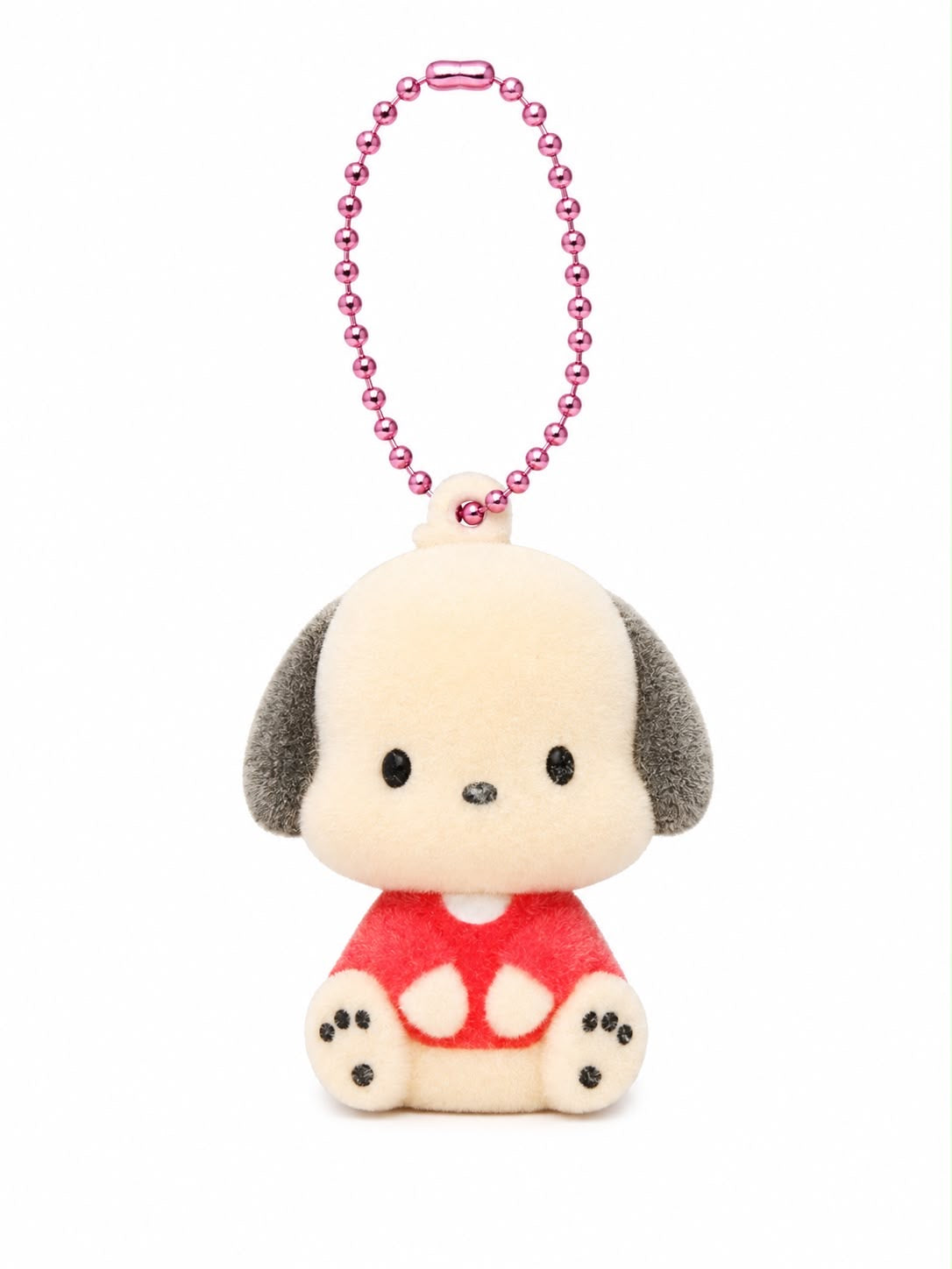 Pochacco Fuzzy Red Lad Japanese Sanrio Keychain