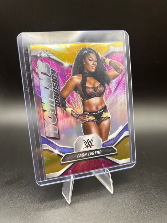 2026 WWE Topps Chrome Lash Legend Womens Division 1/50 Gold