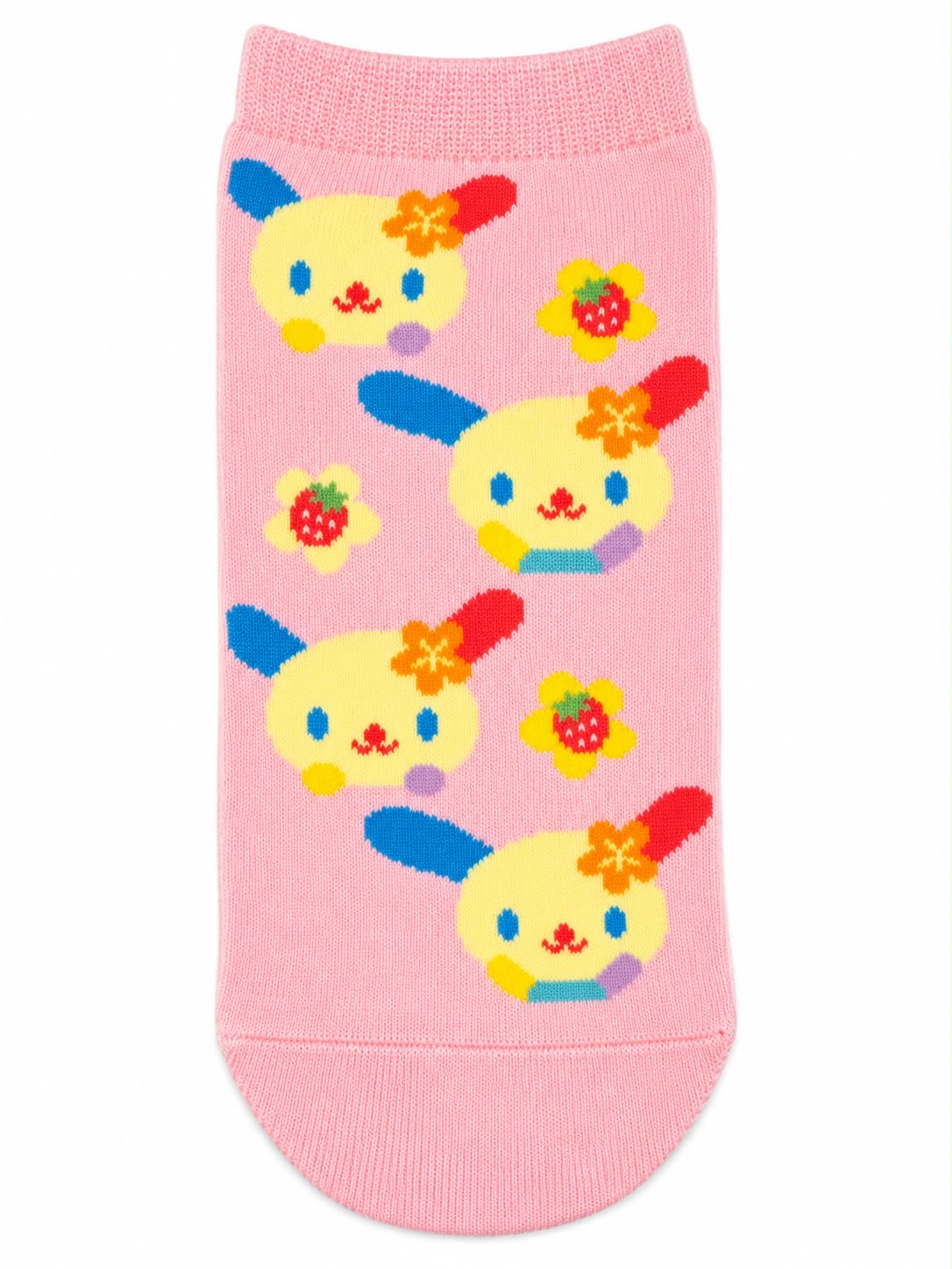 Usahana Pink Faces 22-24cm Japanese Sanrio Socks
