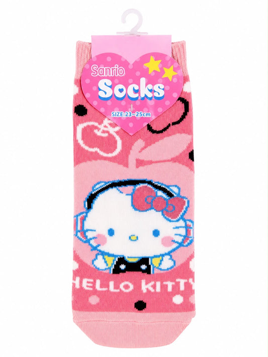 Hello Kitty Chibi Pink 23-25cm Sanrio Socks