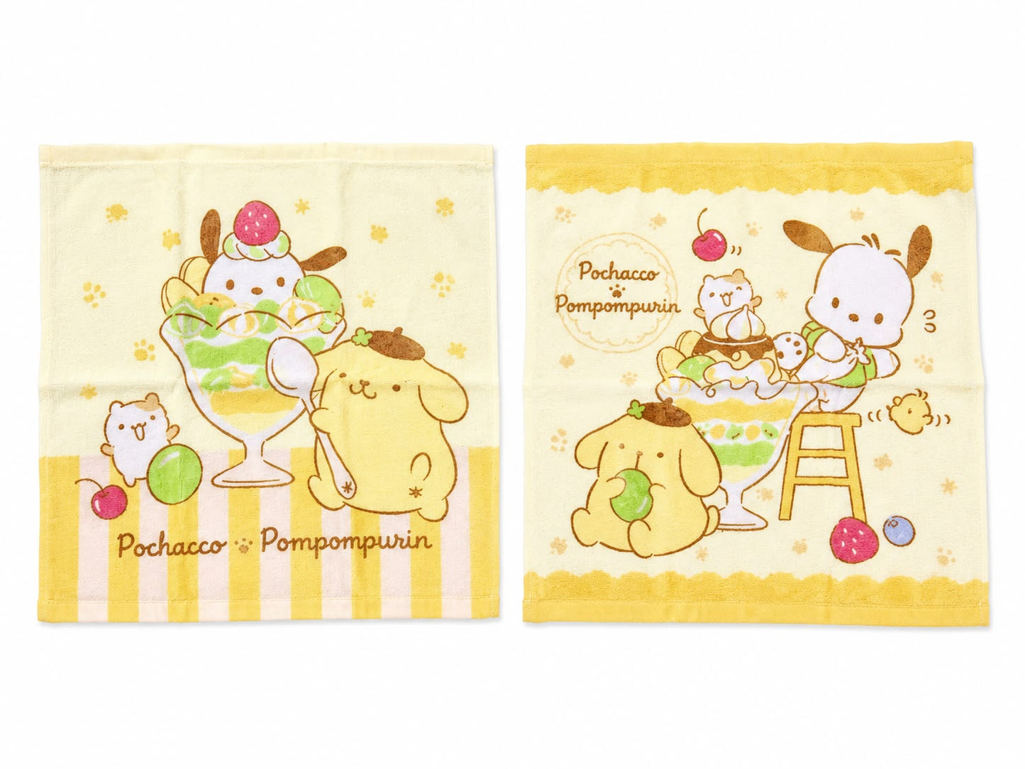 PomPomPurin x Pochacco Sundae 2pc Japanese Sanrio Face Cloth