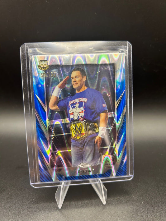 2026 WWE Topps Chrome John Cena 150/150 Blue Wave