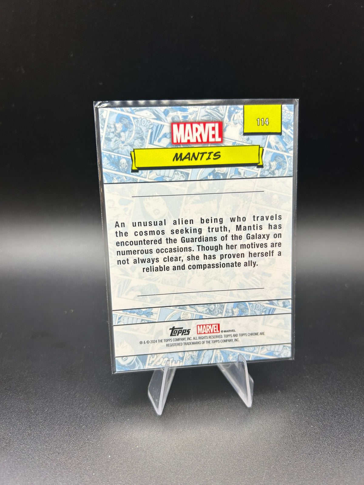 2024 Topps Chrome Marvel Mantis Sapphire Base