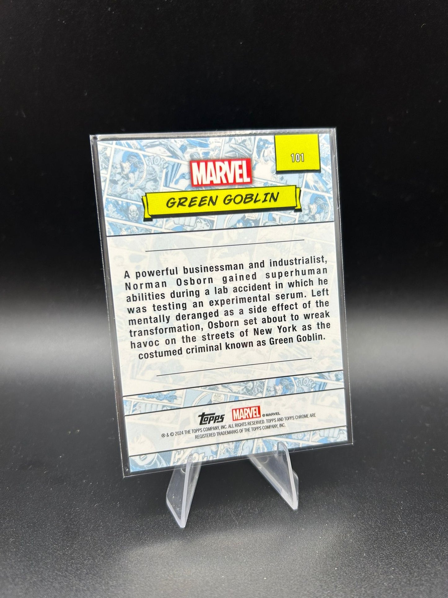 2024 Topps Chrome Marvel Green Goblin Sapphire Base