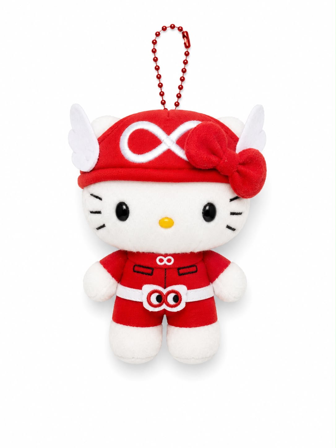 Hello Kitty Red Infinity Eight Ranger Japanese Sanrio Plush Keychain
