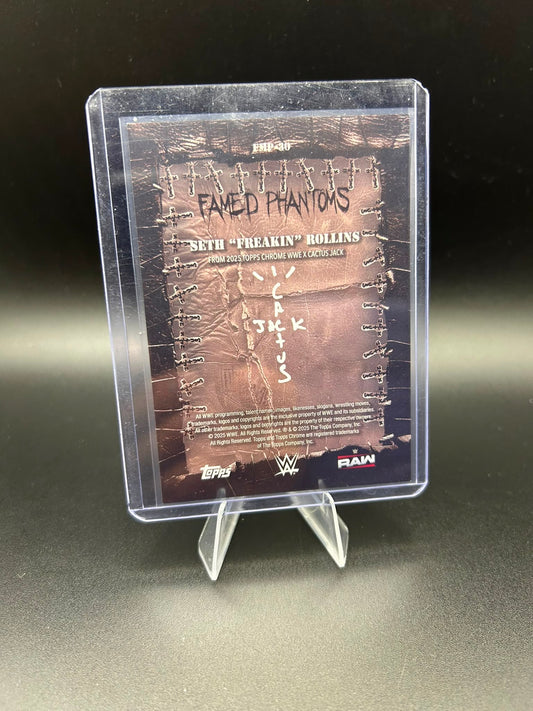 2025 Topps Chrome WWE Seth Rollins Cactus Jack Famed Phantoms /25 Orange