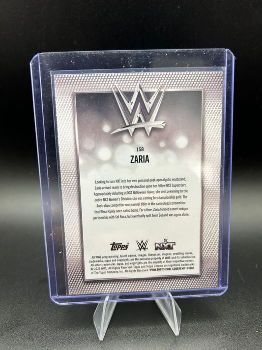 2026 WWE Topps Chrome Logofractor Zaria /99 Green