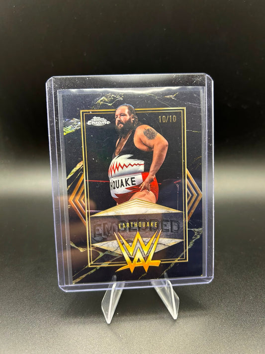 2026 WWE Topps Chrome Embedded Earthquake Black /10
