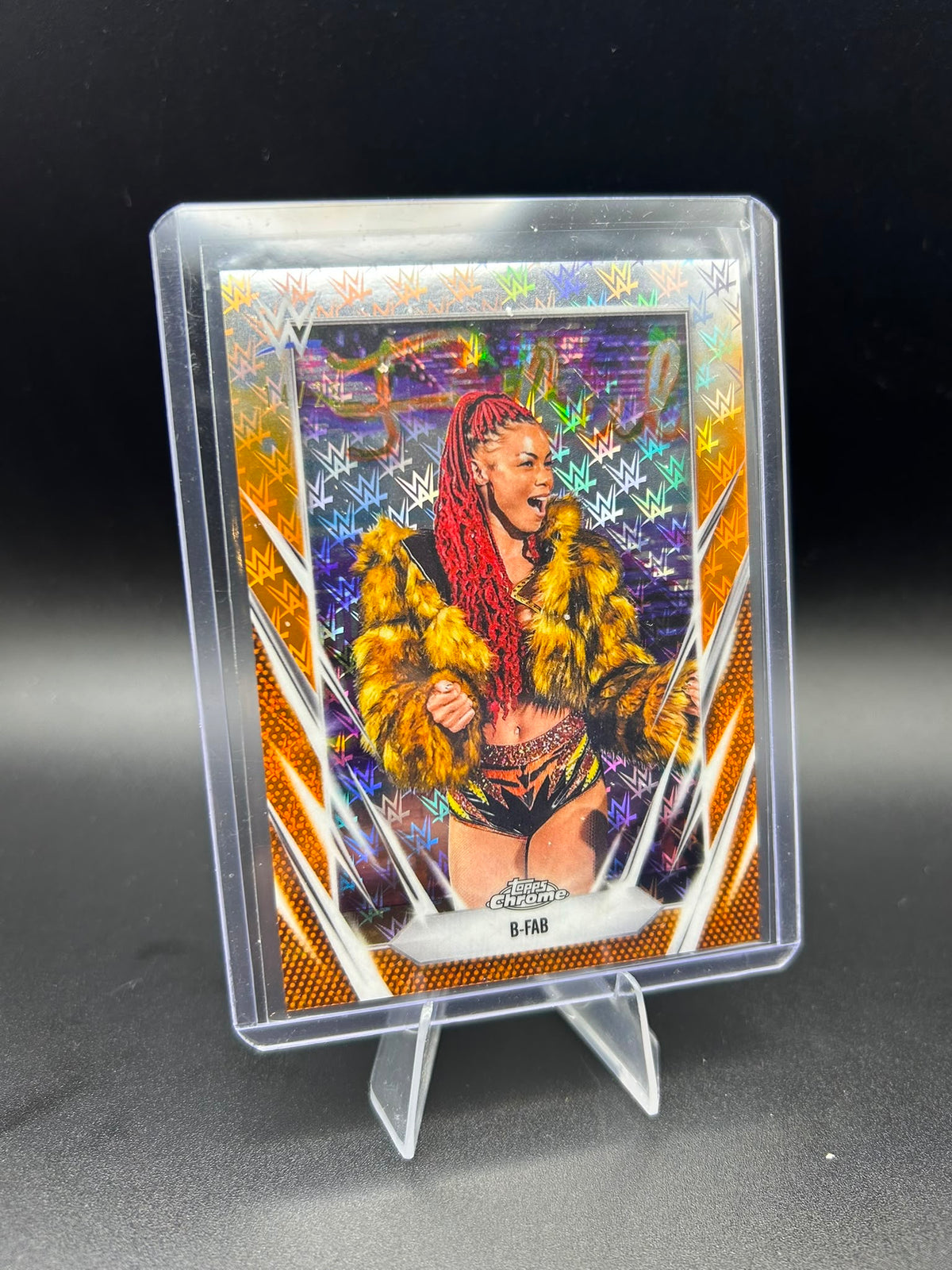 2026 WWE Topps Chrome Logofractor B-Fab /25 Orange