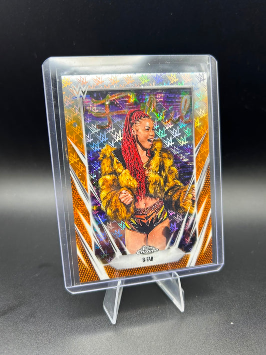 2026 WWE Topps Chrome Logofractor B-Fab /25 Orange