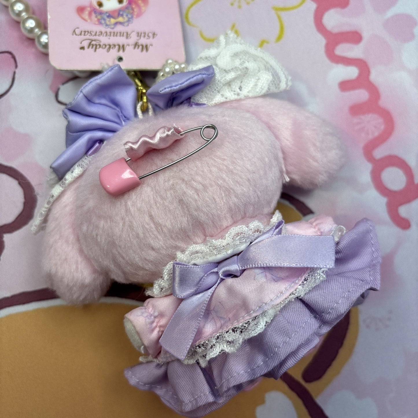 Sanrio My Melody 45th Anniversary Puroland Plush Keychain Limited Edition