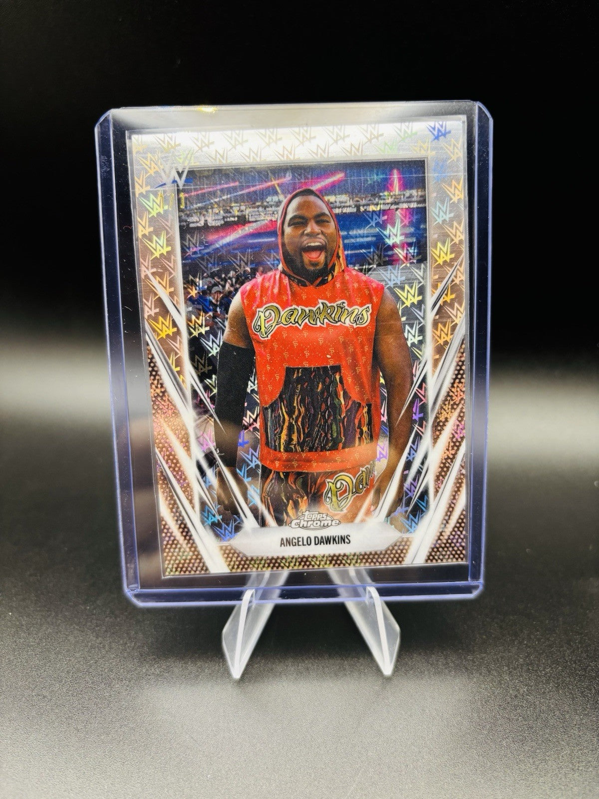 WWE Topps Chrome 2026 Logofractor 1/1 Rose Gold Angelo Dawkins