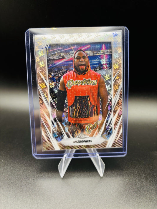 WWE Topps Chrome 2026 Logofractor 1/1 Rose Gold Angelo Dawkins