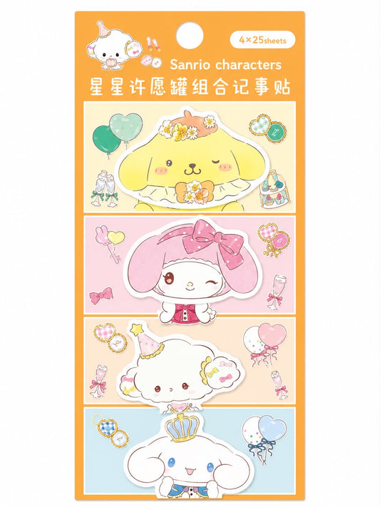 Party Royalty Mini Post-It Sanrio Sticky Notes