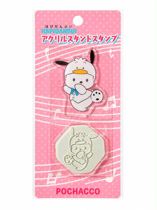 Pochacco Stamp & Acrylic Display Stand Japanese Sanrio