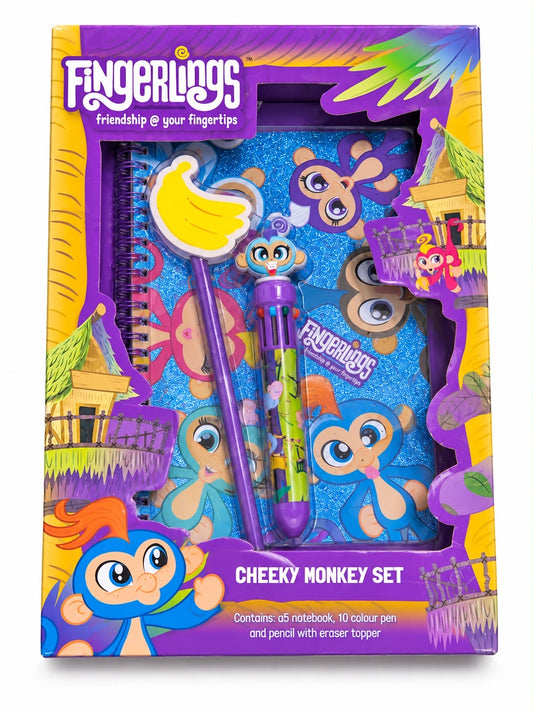 Fingerlings Cheeky Monkey Notebook & Pen Set