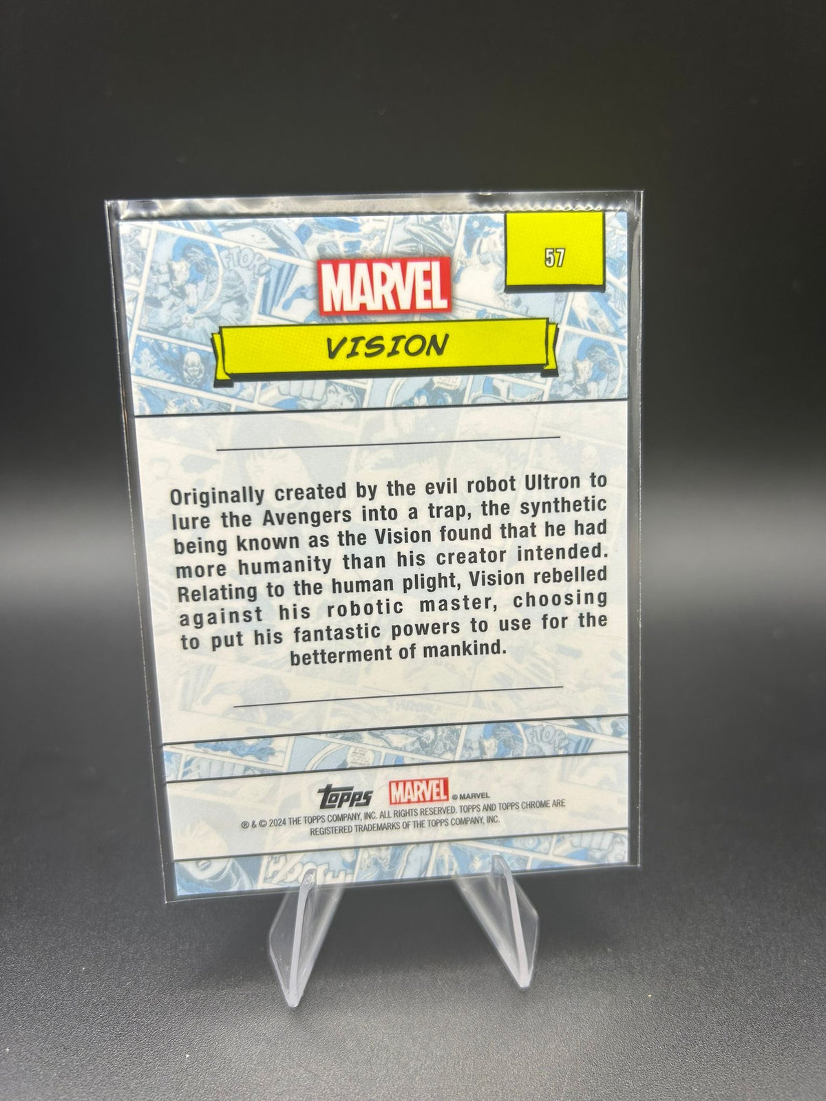 2024 Topps Chrome Marvel Vision Sapphire Base
