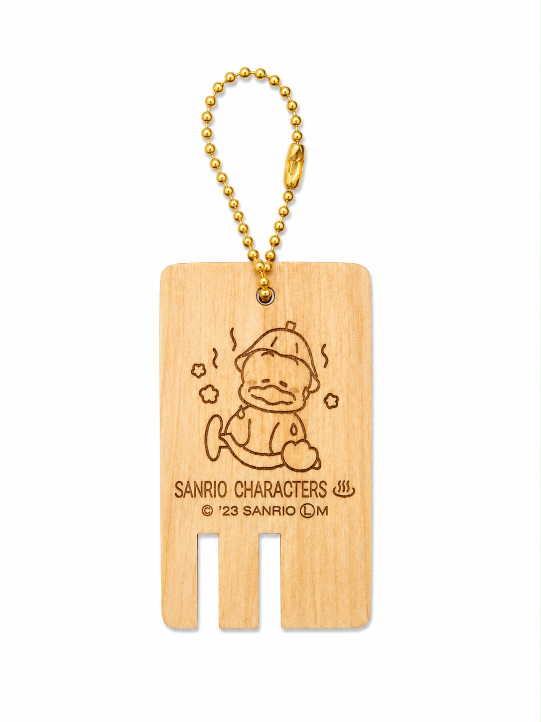 Pekkle Sauna Wooden Japanese Sanrio Keychain