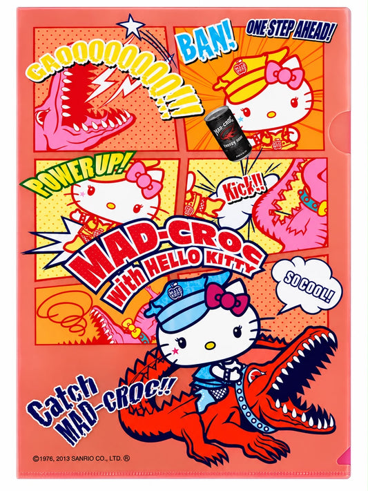 Hello Kitty x Mad Croc Orange Transparent Japanese Sanrio A4 Document Wallet