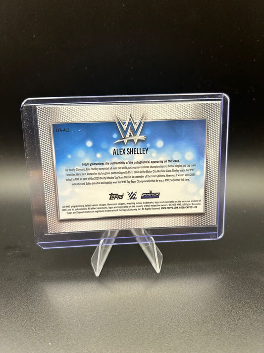 2026 WWE Topps Chrome Logofractor Alex Shelley Auto 1/10 Black