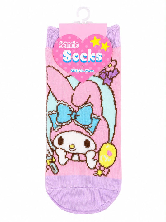 Melody Vanity Pink 23-25cm Sanrio Socks