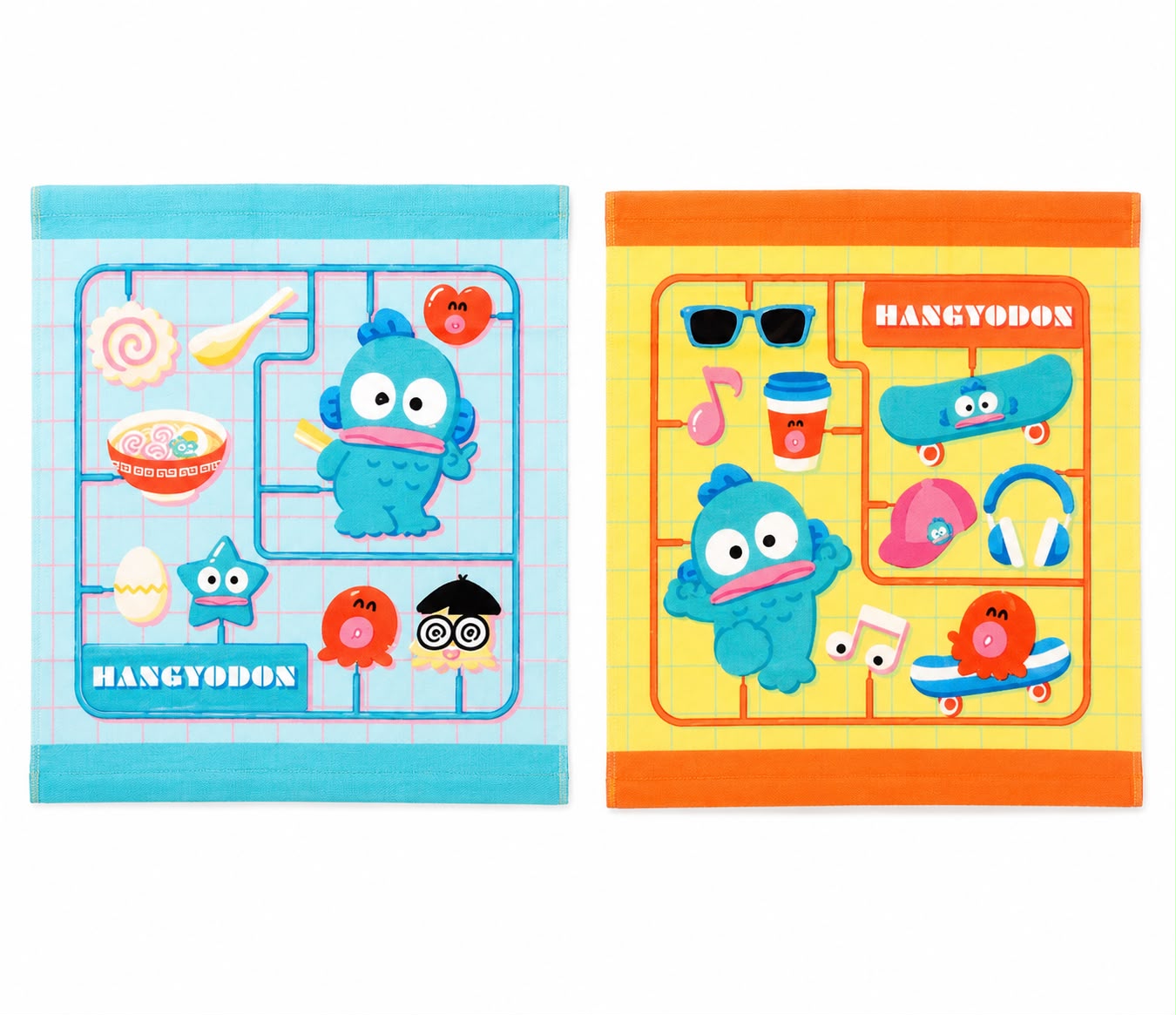 Hangyodon Models 2pc Japanese Sanrio Face Cloth